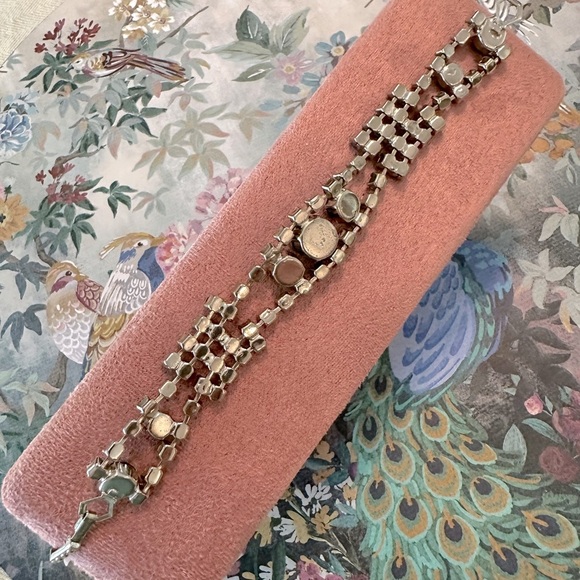 Signed Vintage Kramer Blue Rhinestone Bracelet MCM Tennis Bracelet 7 1/4” 1950’s - Picture 13 of 14